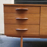 Row in the 1960s teak