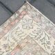 Soft Pink Oversize Vintage Turkish Floral Carpet Rug, 219x313 Cm