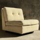 Pair of upholstered armchairs in mottled wool by Eddie Harlis - International Furniture
