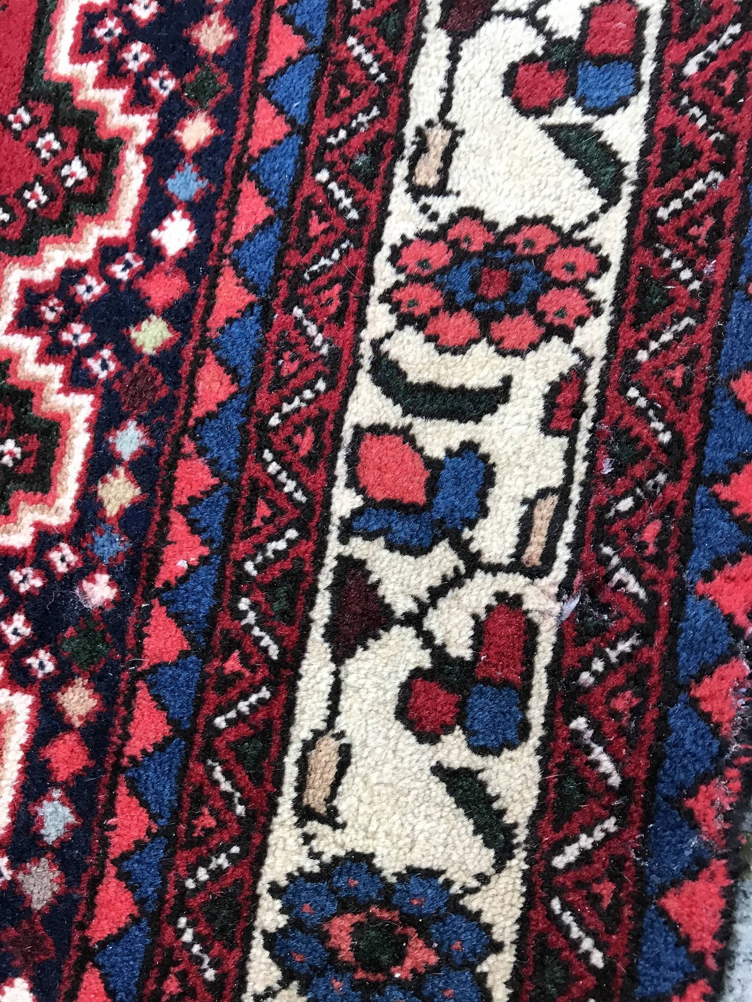 Carpet old corridor Persian abadeh done hand 107x297cm