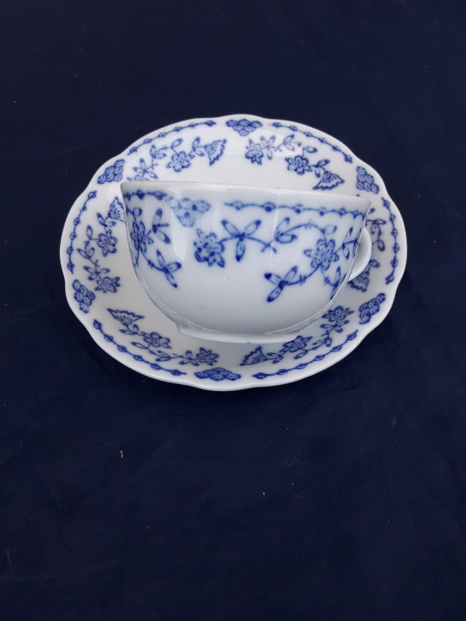 Cup does german porcelain kalk eisenberg kobalt blau
