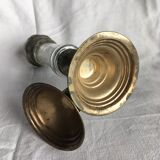 Brass and glass candle holders