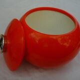 Orange ice bucket, vintage 70s