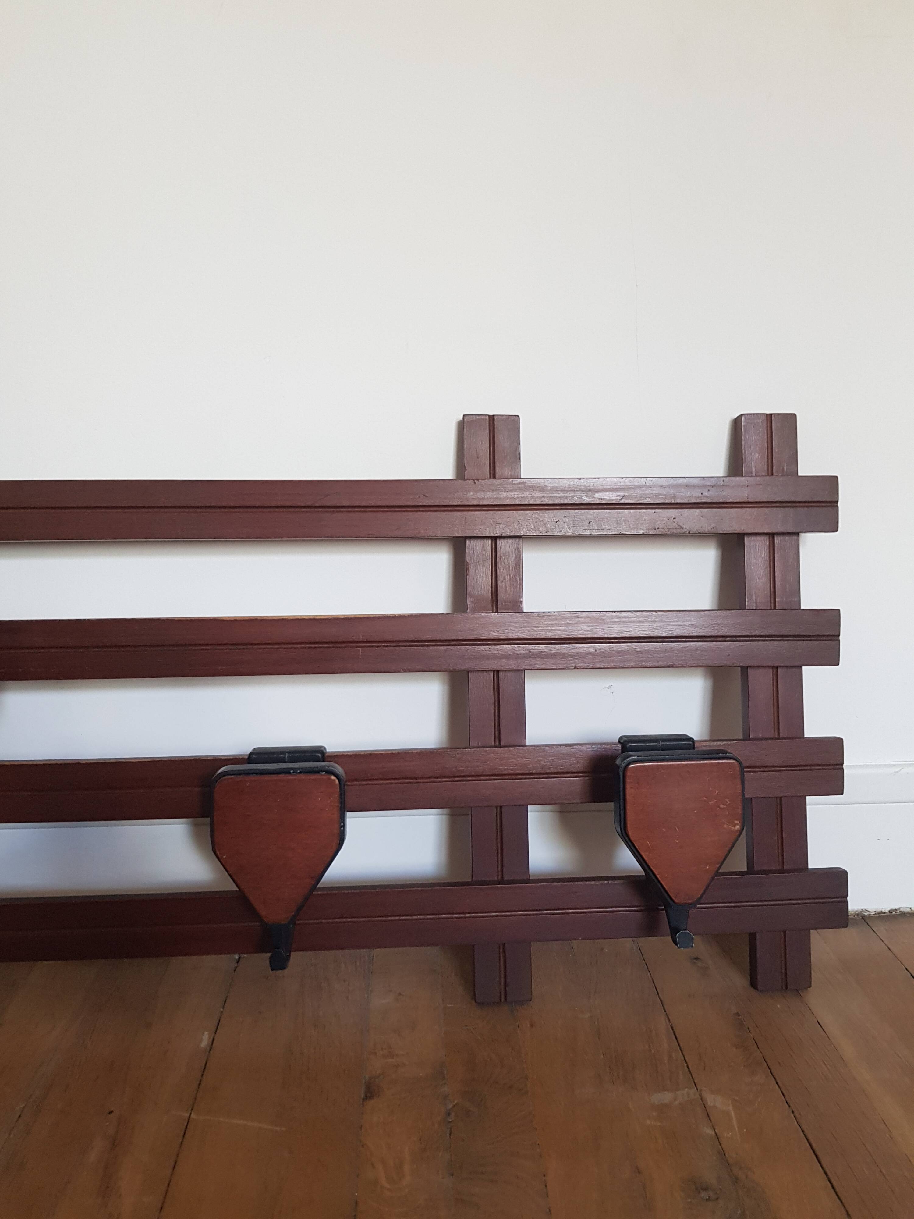 Wooden wall coat rack