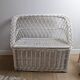 Bench storage chest vintage children's armchair in wicker rattan