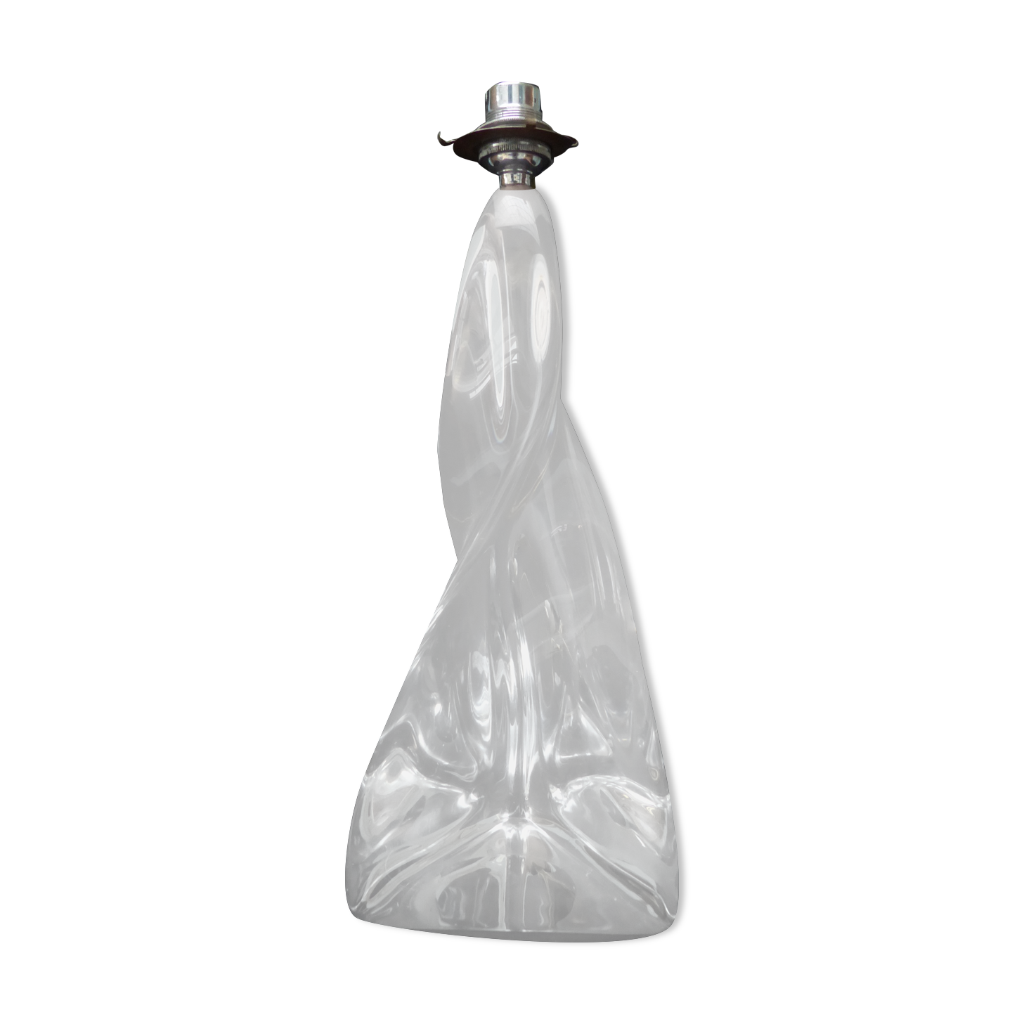 Pied de lampe années 70 cristal de St Louis