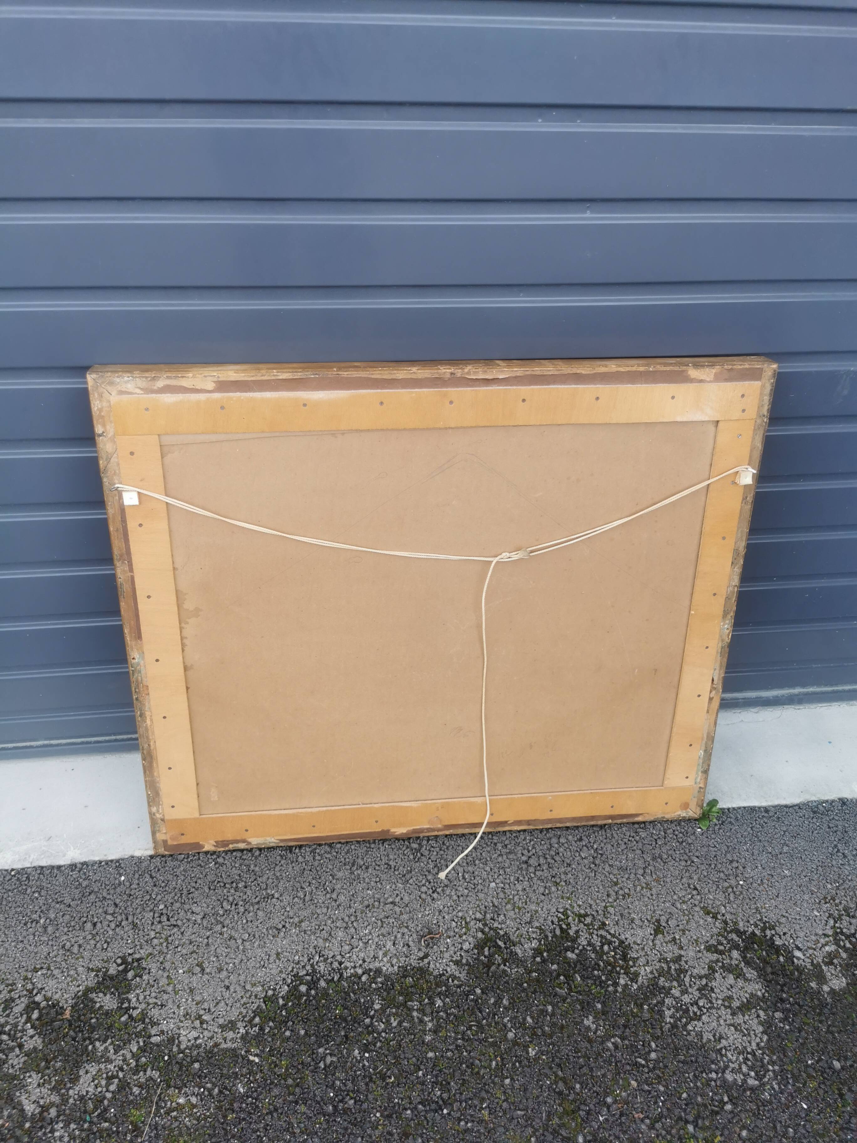 Gilded carved wooden mirror