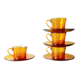 Amber coffee cups 70s