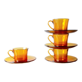 Amber coffee cups 70s
