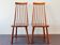 Lot de 2 chaises vintage à dossier haut en bois massif