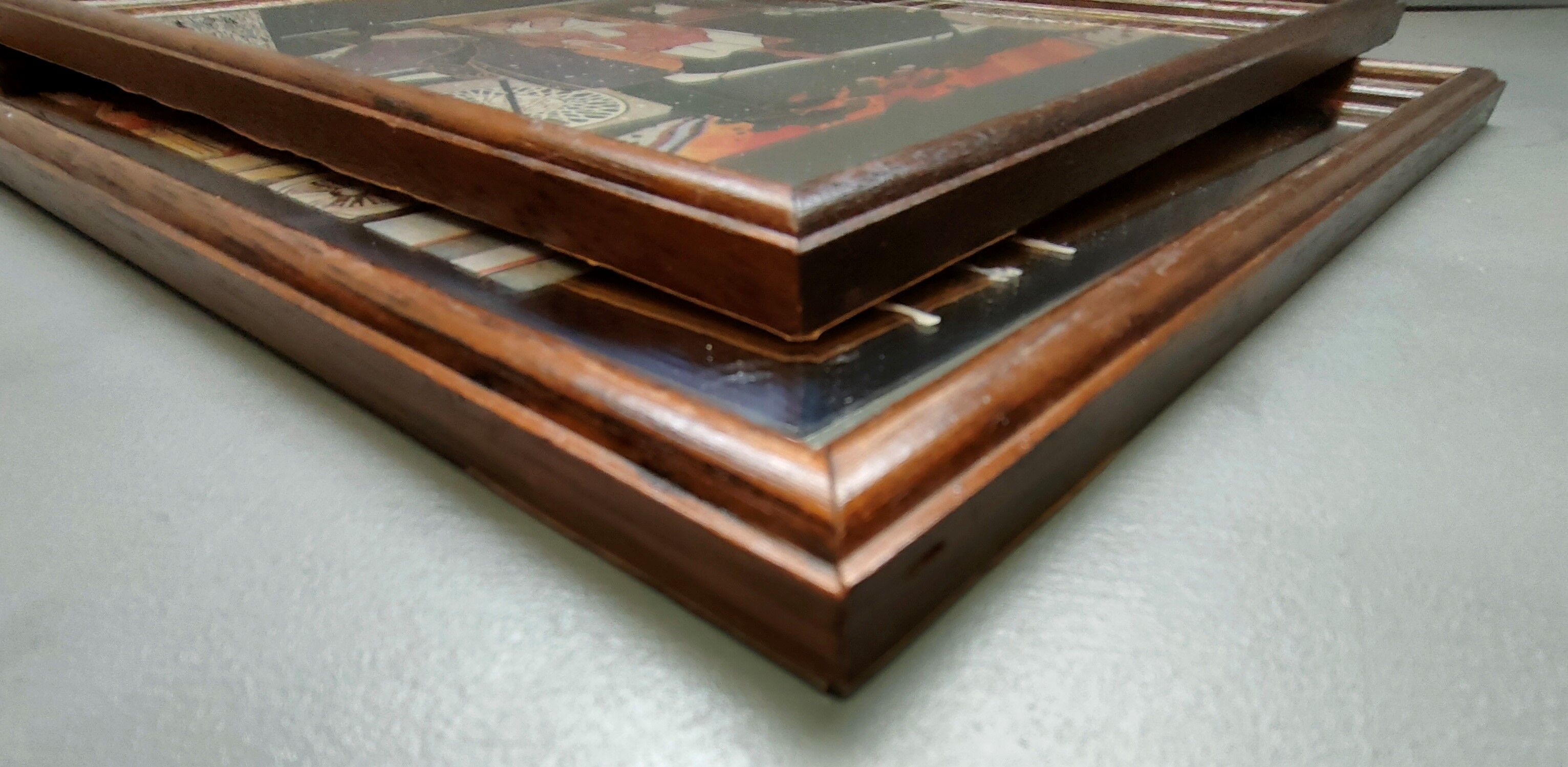 Two mirror frames Art-Deco style, silkscreened " Monte-Carlo " - France - 70's