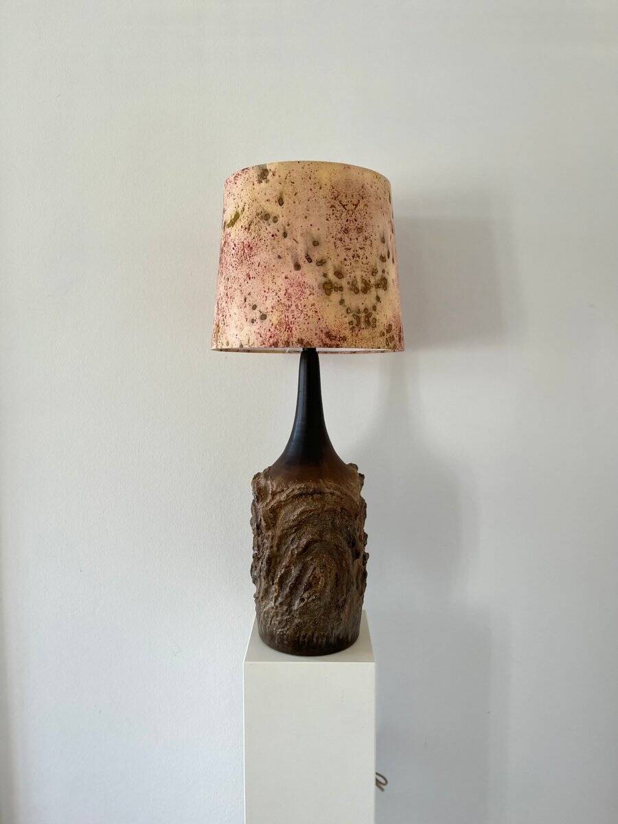 Table lamp by Judi Kunst, denmark, brutalist studio ceramic, 1960s