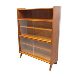 Bibliothèque en noyer du milieu du siècle par František Jirák années 1960, Tchécoslovaquie
