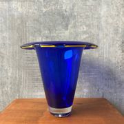 Large blue Murano glass vase 1960s
