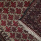 Red cream wool persian balouch rug 98x120cm