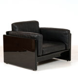 Leather armchair by Dino Gavina for Simon studio 1970's