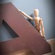 Letter sign brown A
