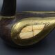 Wooden and brass swan