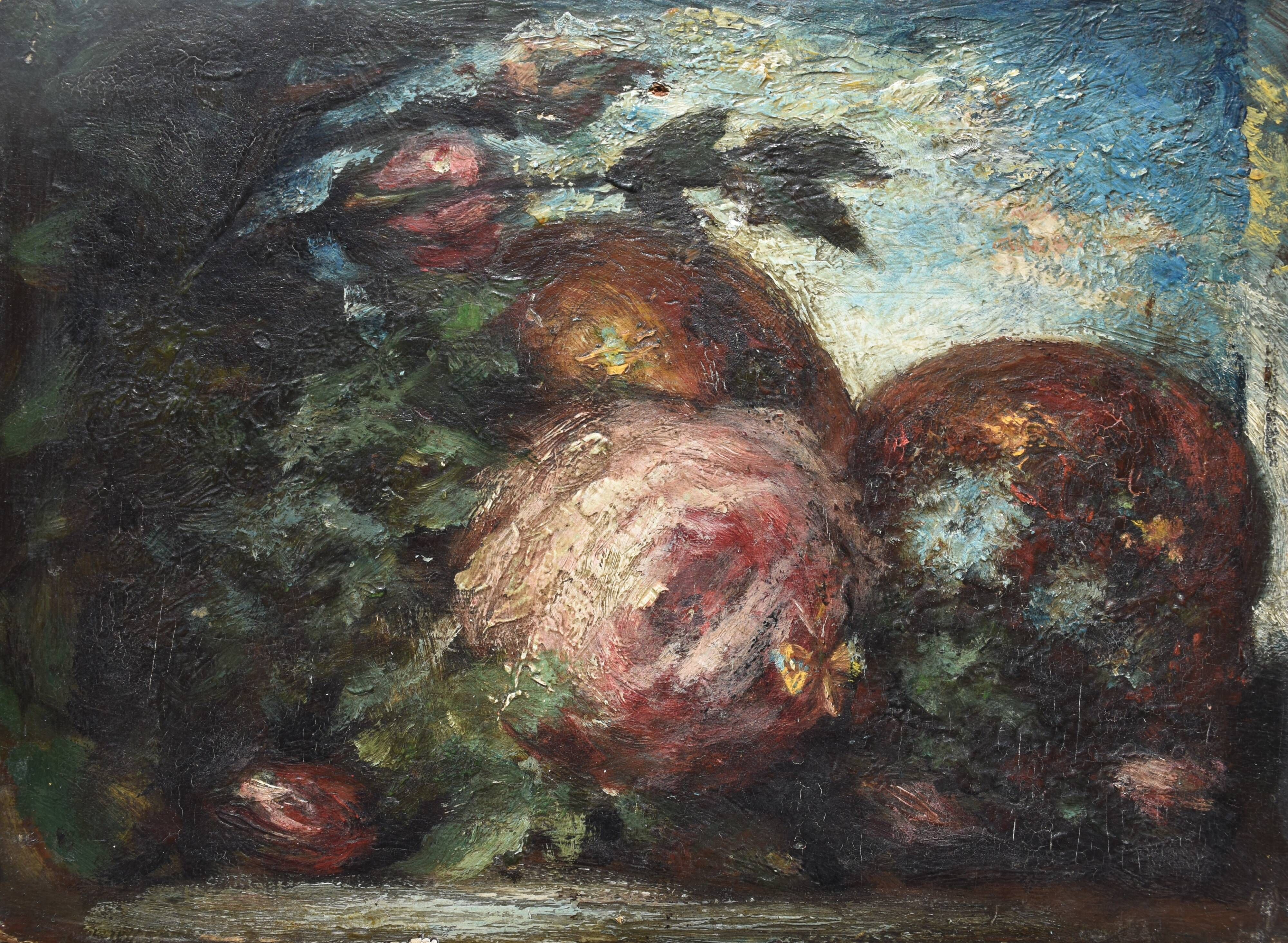 French school (attributed to Narcisse Díaz), Roses and pomegranates (circa 1860)