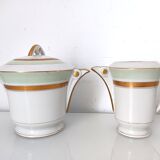 Coffee maker, milk jug and sugar jar porcelain JL&Cie Limoges