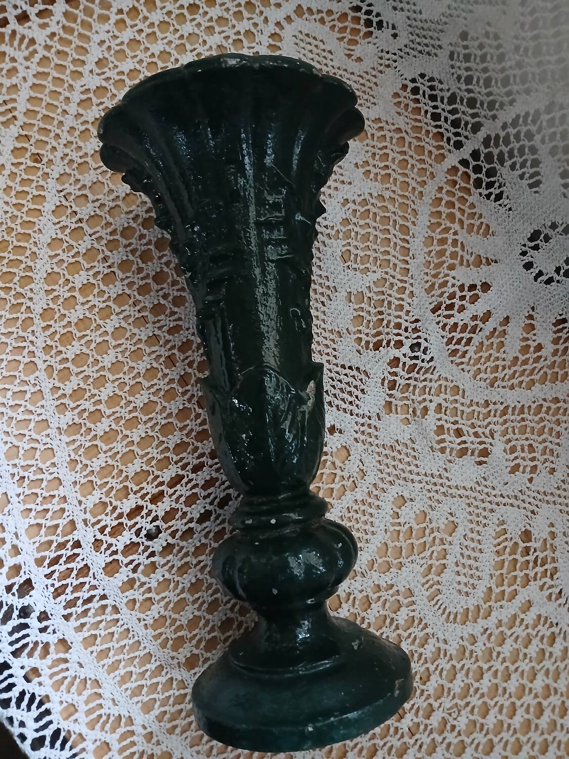 Antique cast iron vase