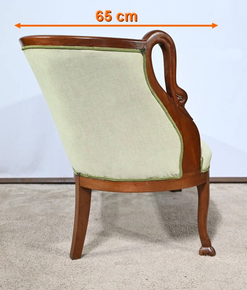 Small Mahogany Backsplash Daybed, Return from Egypt Style – Early 20th Century