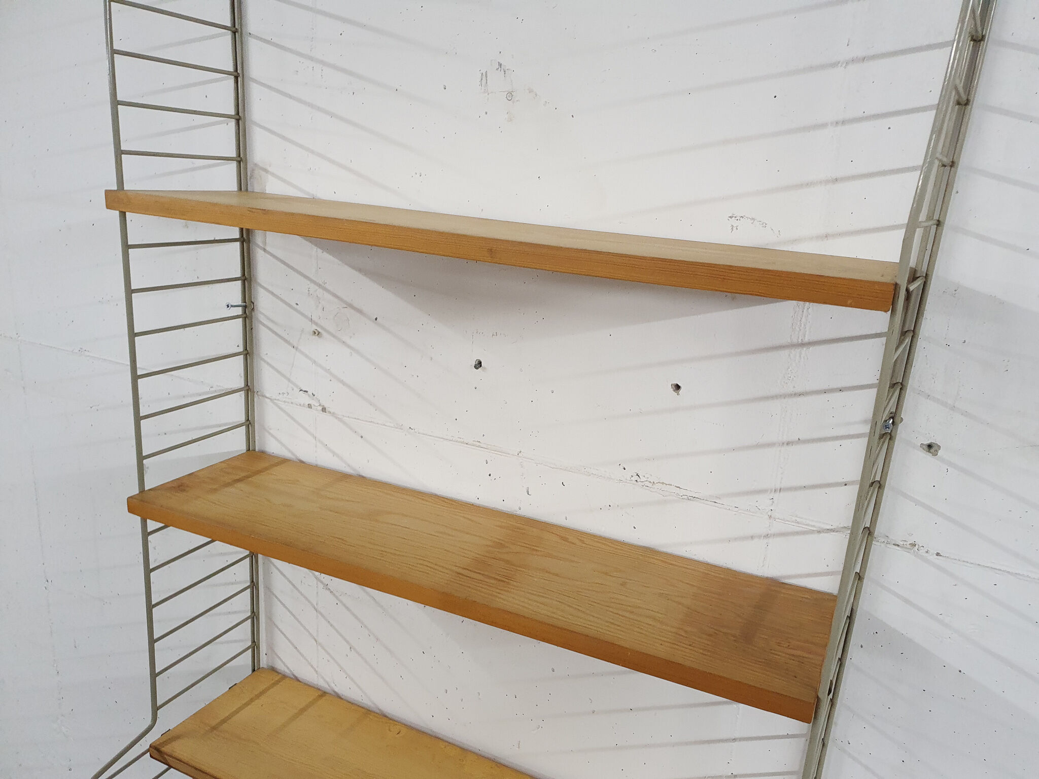 Pinewood wall unit by Nils “Nisse” Strinning for String, Sweden 1950's