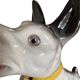DESVRES earthenware dog with sulphide eyes, 1950