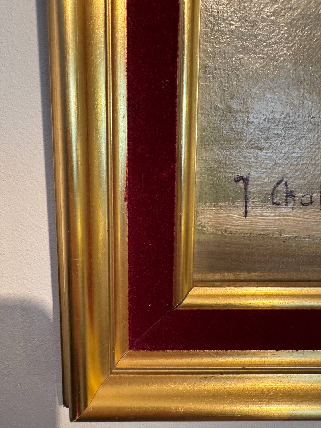 Antique painting, Still life with roses, signed Chaleyé