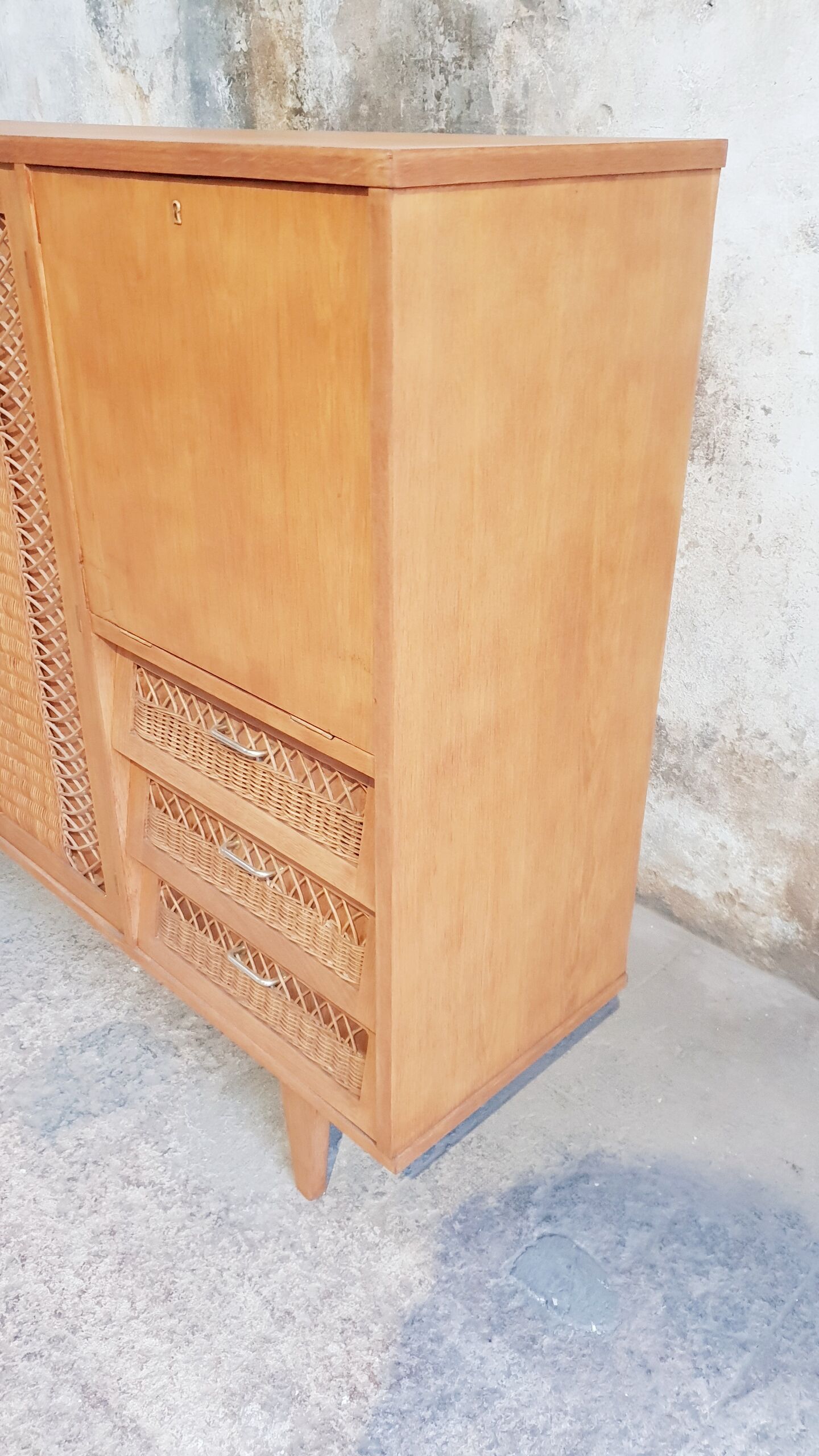 Rattan cabinet cabinet