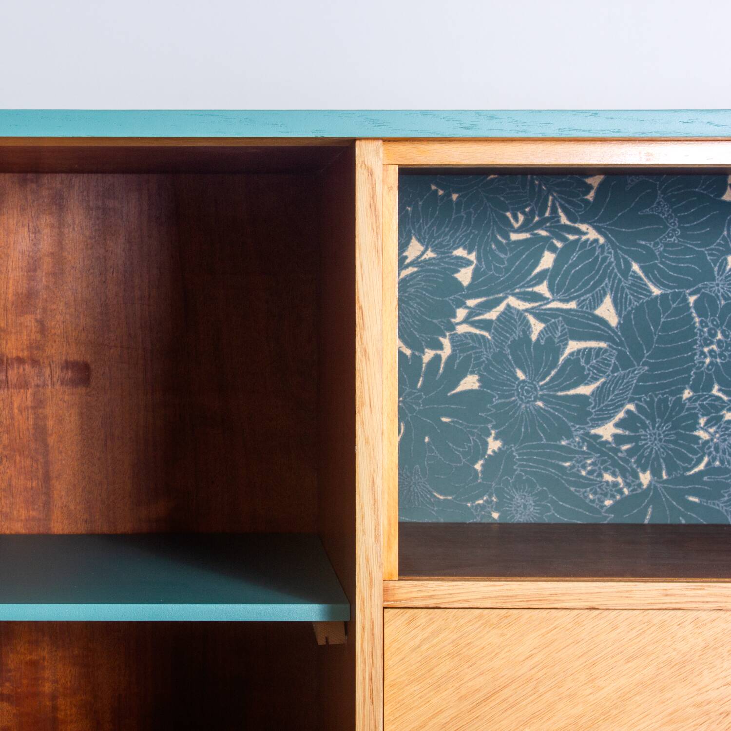 Secretary desk with plenty of storage, completely refurbished, circa 1960