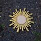 Mid-century style gold resin witch's eye sunburst mirror