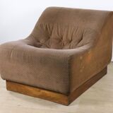 Vintage velvet armchair, 1970