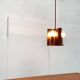Mid-century German glass and copper pendant lamp by Cosack, 1960s.