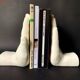 Vintage white ceramic hand bookends
