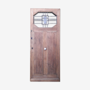 Art Deco oak entrance door 214x88,5cm