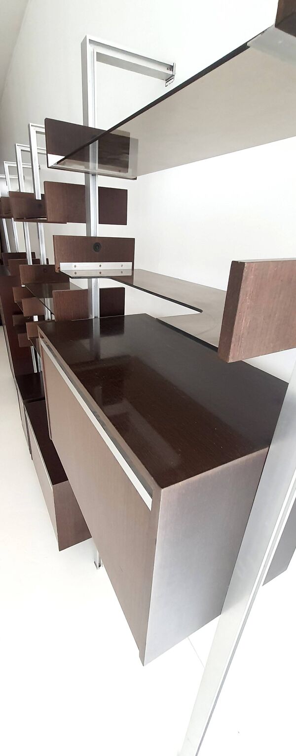 Meuble living / Bibliothèque suspendue modulable par Michel Ducaroy pour Ligne Roset Vintage 1970
