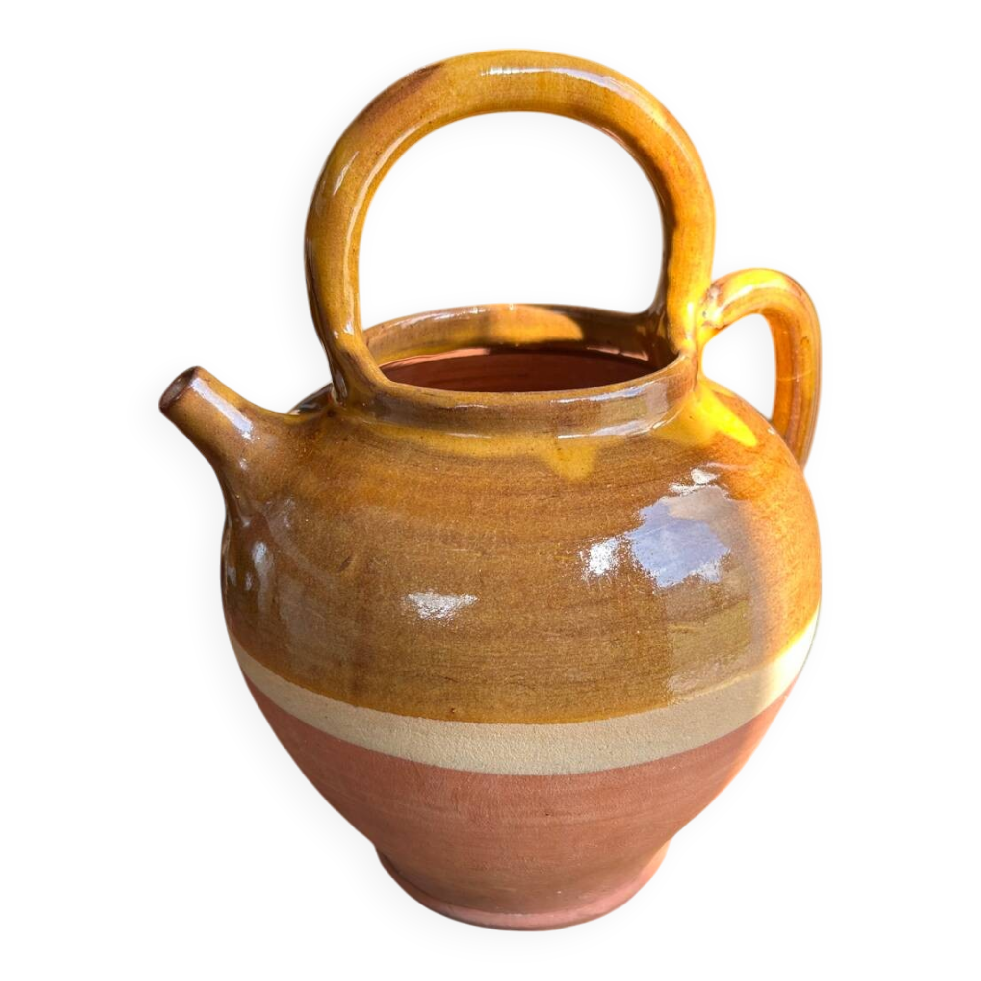 Yellow glazed jug