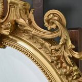 Large Gilded Wood Mirror, Louis XV Style – Part 2 of the 19th Century