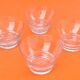 4 Champagne glasses from the 1930s with chiseled grape cluster decoration