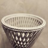 Set of 2 pottery or openwork pot covers vintage 1970-80