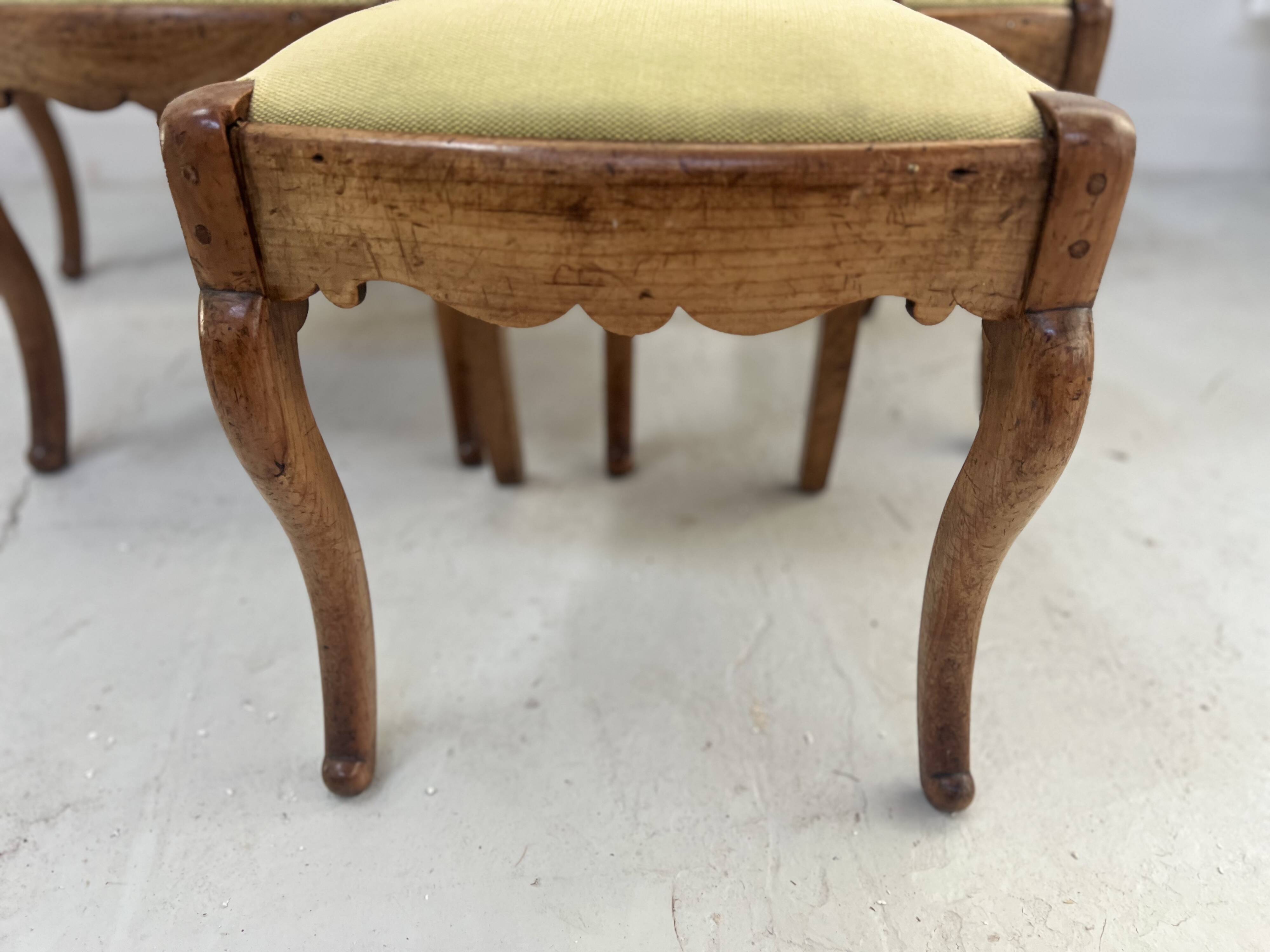 Set of six Louis Philippe style chairs in cherry wood, 19th century