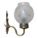Vintage ball wall light - mid century style - bronze and frosted glass - excellent condition
