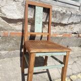 Table and chairs art deco wood and pastel