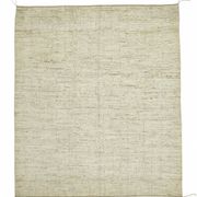 Tapis tribal unique noué à la main en laine beige 259 cm x 297 cm