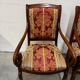 Pair of cross-back armchairs, Empire style, 19th century.