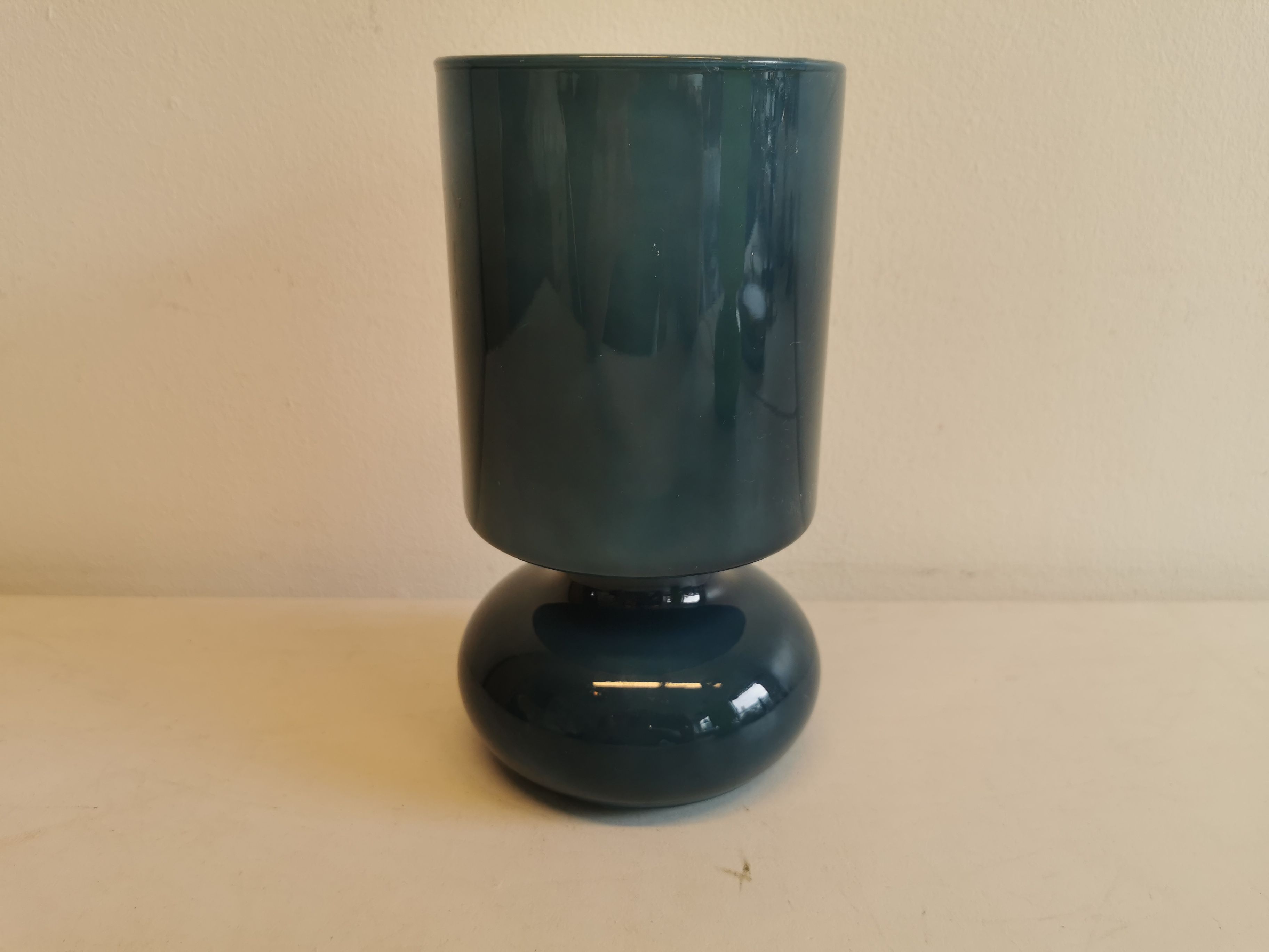 Vintage table lamp from ikea, model lykta, in petrolium blue color, from the late 90s.