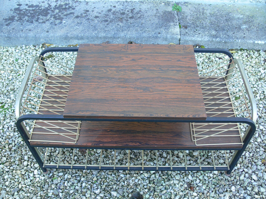 Vintage platinum vinyl coffee table