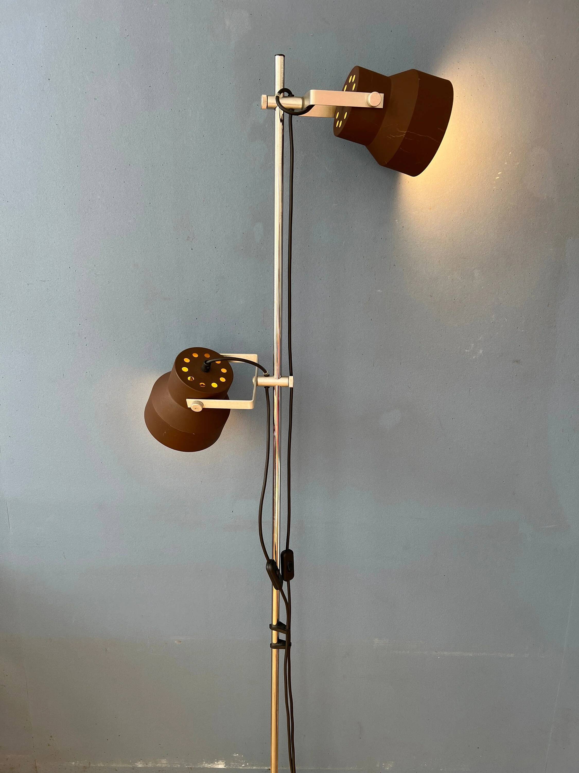 Mid-century Space Age brown Anvia floor lamp