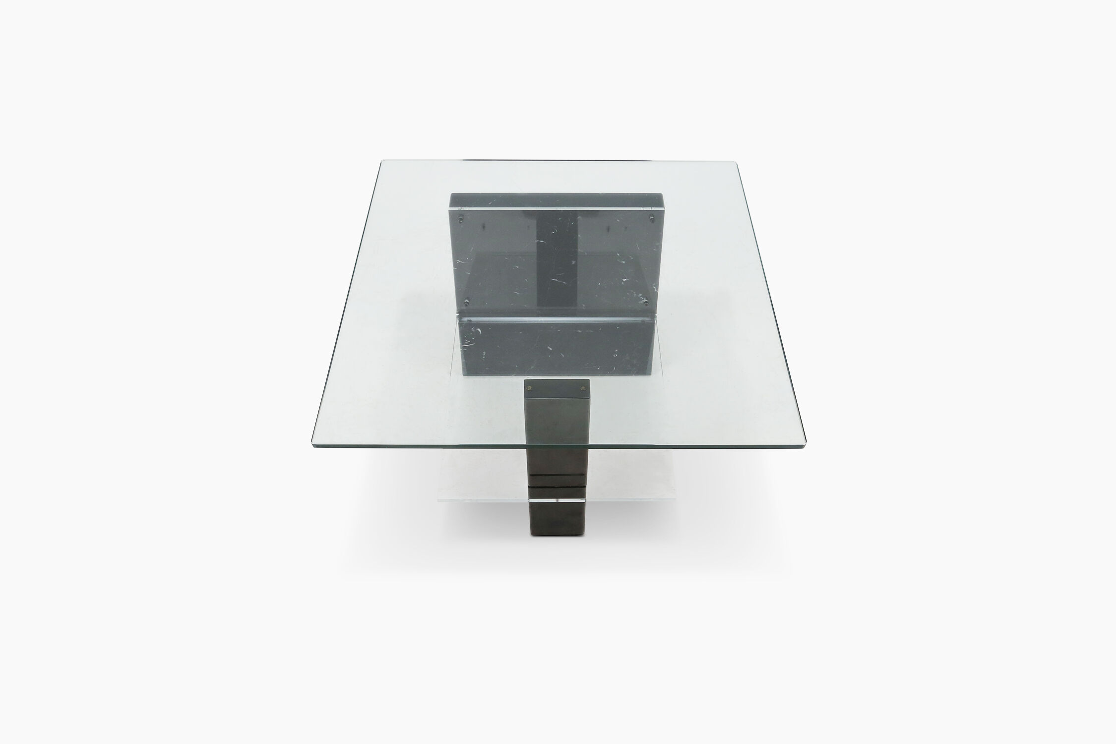 Italian marble and glass coffee table Ca.1970